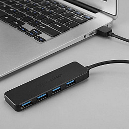 USB hub Acasis AB3-L42 на 4 порти USB 3.0 Чорний