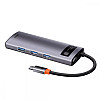 USB-хаб (концентратор) Baseus Metal Gleam Series 5-in-1 30Hz Version (Type-C to USB3.0*3, 4K HDMI, Type-C)