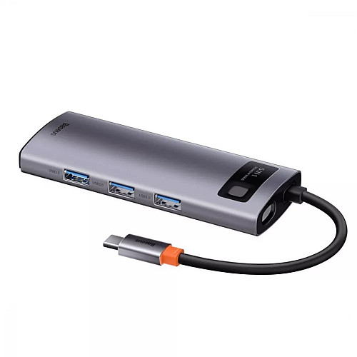 USB-хаб (концентратор) Baseus Metal Gleam Series 5-in-1 30Hz Version (Type-C to USB3.0*3, 4K HDMI, Type-C)