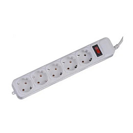 Мережевий фільтр із захистом GREELITE 5 розеток 1.8 м Білий