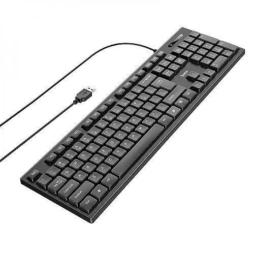 Проводна USB клавіатура Hoco GM23 Plug Play 1.45 м Чорний