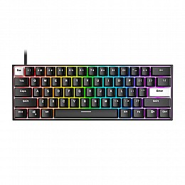 Игровая механическая клавиатура Fantech MAXFIT 61 MK857 FROST Blue Clicky Switch RGB Без NumPad Black