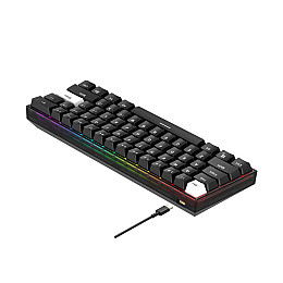 Игровая механическая клавиатура Fantech MAXFIT 61 MK857 FROST Blue Clicky Switch RGB Без NumPad Black