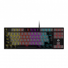 Игровая проводная механическая клавиатура Fantech ATOM MK876 RGB Без NumPad Black/Gray