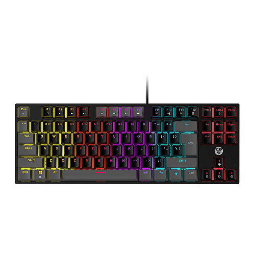Игровая проводная механическая клавиатура Fantech ATOM MK876 RGB Без NumPad Black/Gray