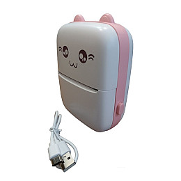 Термопринтер дитячий портативний з термодруком Jetix Portable Mini Printer MX06 Рожевий