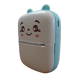 Термопринтер дитячий портативний із термодруком Jetix Mini Printer A8C YHK-2B37 Блакитний