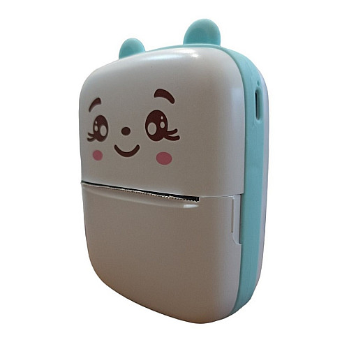 Термопринтер дитячий портативний із термодруком Jetix Mini Printer A8C YHK-2B37 Блакитний