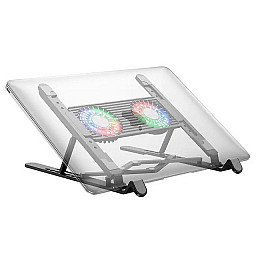 Подставка с кулером для ноутбука HOCO DH17 с RGB подсветкой Black