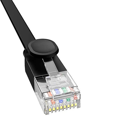 Кабель сетевой RJ45 Baseus CAT6 LAN Ethernet RJ45 плоский 12 м Black