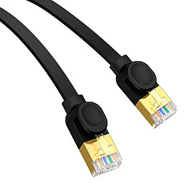 Кабель мережевий RJ45 Baseus CAT7 B00133207111-04 RJ45 плаский 5 м Black