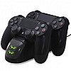 Двойная зарядная станция Dobe для геймпадов PlayStation (PS4 / PS4 Slim / PS4 Pro) Dualshock 4 с LED индикатором Черная