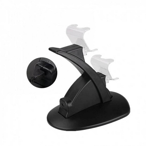 Двойная зарядная станция Dual USB Charging Stand для геймпадов PlayStation (PS4 / PS4 Slim / PS4 Pro) DualShock 4 Черный