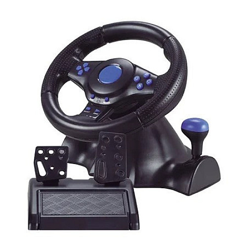 Руль с педалями OPT-TOP 3 в1 Vibration Steering wheel для приставки PS2 / PS3 / PC (1756374628)