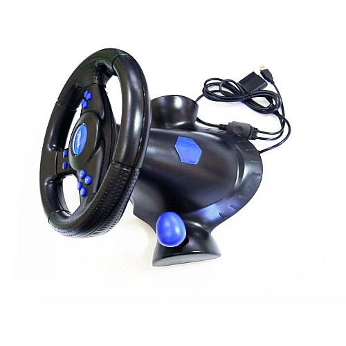 Руль с педалями OPT-TOP 3 в1 Vibration Steering wheel для приставки PS2 / PS3 / PC (1756374628)