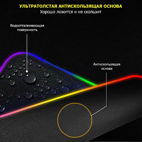 Геймерский коврик Sky для мышки с RGB-подсветкой на 360° ROG GM 800x300x4 ( G001 )