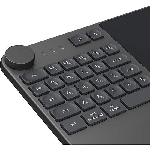 Графический планшет Huion Inspiroy Keydial KD200 Bluetooth 5.0 рабочая область 226 x 143 мм Серый