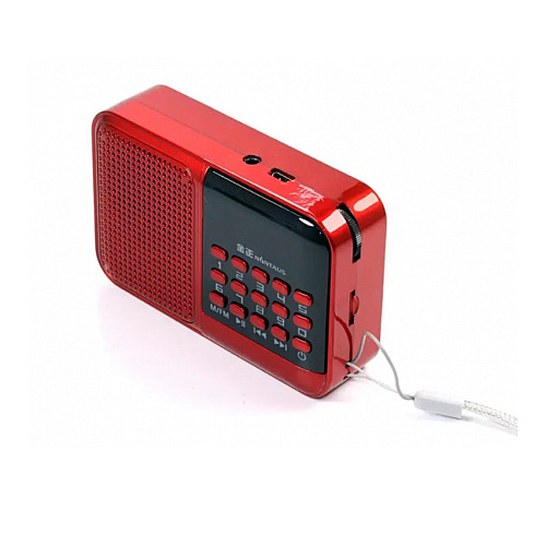 Радіоприймач акумуляторний карманний BKK S61/8205 AM/FM/SW micro SD AUX Червоний