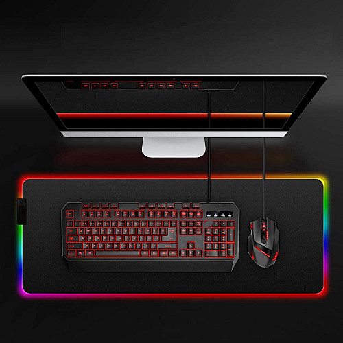 Игровой коврик с RGB подсветкой 80х30 Alleo