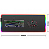 Игровой коврик с RGB подсветкой 80х30 Alleo