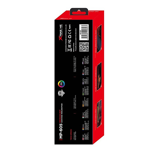Коврик для мышки и клавиатуры XTRIKE ME MP-605 c RGB подсветкой 800x300х3мм