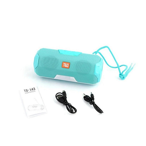 Беспроводная портативная Bluetooth колонка c LED-подсветкой T&G TG-143 FM microSD Mint