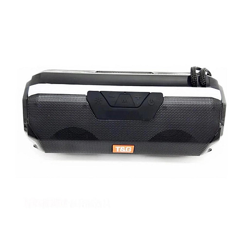 Бездротова портативна Bluetooth колонка з LED-підсвічуванням T&G TG-143 FM microSD Black