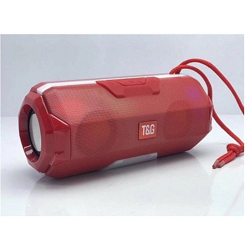 Беспроводная портативная Bluetooth колонка c LED-подсветкой T&G TG-143 FM microSD Red