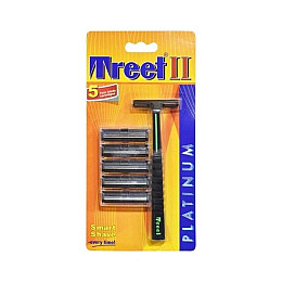 Многоразовый двухлезвийный бритвенный станок Treet II Platinum (2013)