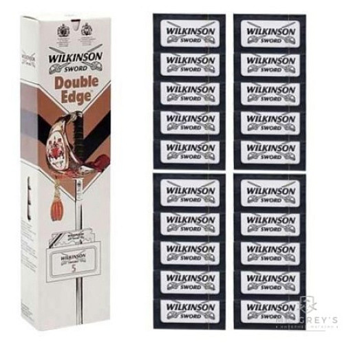 Двусторонние лезвия Wilkinson Sword для T-образных станков блок 20 уп. по 5 шт. (W0033)