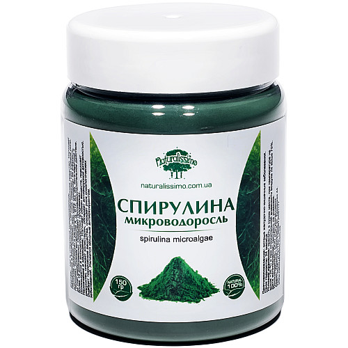 Спіруліна мікроводорість 150 г Naturalissimo (hub_vOYX43995)