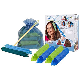 Спиральные бигуди Hair WavZ Хейр Вейвз для длинных волос51 см. термобигуди, для волос, спиральки 18шт