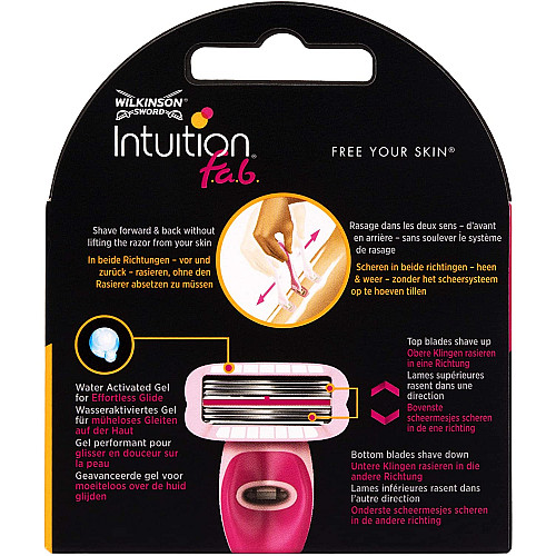 Сменные кассеты Wilkinson Sword Intuition f.a.b. 3+3 (3 шт.) (01612)