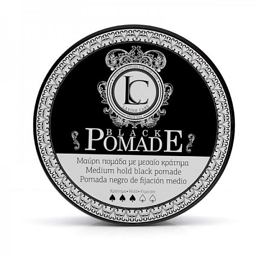 Помада (черная) для стайлинга волос Lavish Care Black Pomade Medium hold black pomade 100 мл