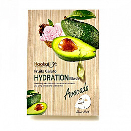 Тканева маска з екстрактом авокадо Wokali Avocado Fruits Gelato Hydration Mask 30мл*10шт