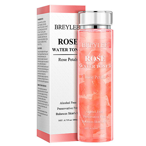 Тонер BREYLEE Rose Water Toner 200 мл для лица успокаивающий кожу