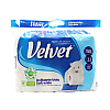 Туалетний папір Velvet Soft White тришаровий 150 відривів 12 рулонів
