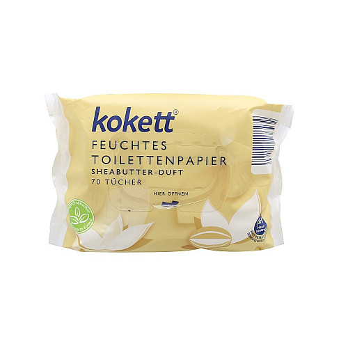Вологі туалетні паперові серветки Kokett Karite 70 шт