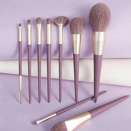 Набор кисточек для макияжа ANbeauty (9 шт.) Фиолетовые (AN0103038)