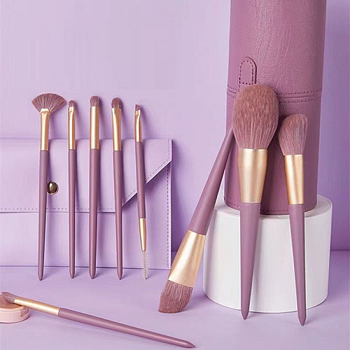 Набор кисточек для макияжа ANbeauty (9 шт.) Фиолетовые (AN0103038)
