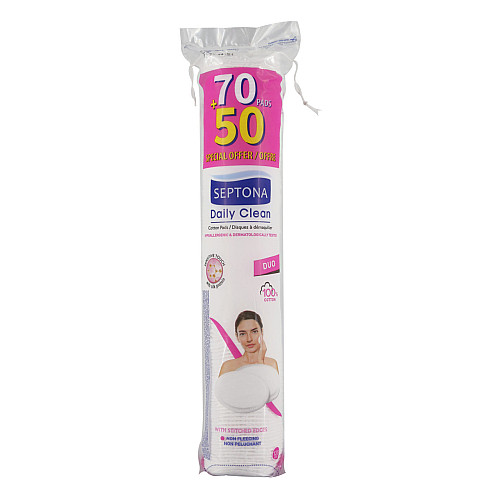 Ватные диски Septona Sensitive Touch DUO 70+50 шт
