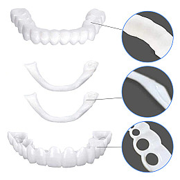 Съемные виниры на верхние и нижние челюсти Snap On Smile Veneers с кейсом