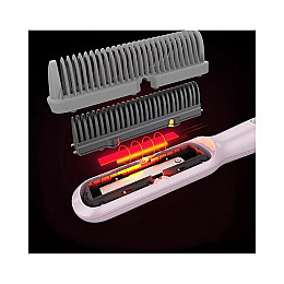 Розчіска електрична Yueli Anion Straight Hair Comb HS-528P Pink