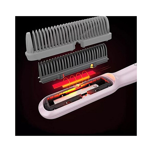 Расческа электрическая Yueli Anion Straight Hair Comb HS-528P Pink