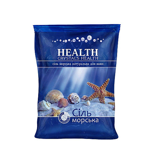 Сіль морська натуральна для ванни Crystals Health 500 г.