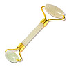 Роликовый массажёр Facial Massage Roller Gua Sha Нефрит 14.5х6 см Зеленый