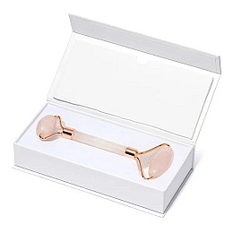 Роликовый массажёр Facial Massage Roller Gua Sha 14.5 см Розовый Кварц