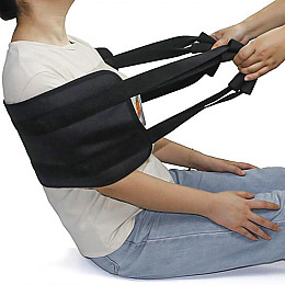 Пояс для переміщення лежачих хворих Lesko 24х40 см Чорний (10339-55754)