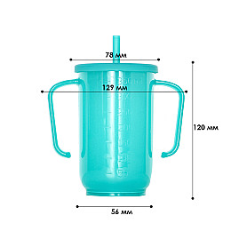 Чашка непроливайка для людей с ограниченными возможностями Lesko STSE-008 350 мл Голубой (10975-61361)
