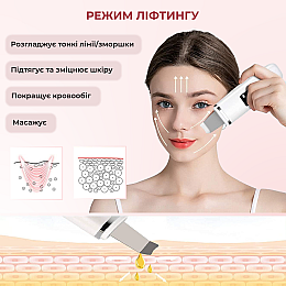 Ультразвуковой скрабер для чистки лица Ultrasonic Skin Scrubber С3